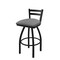 Holland Bar Stool Co 25" Low Back Swivel Counter Stool, Black Wrinkle, Graph Seat 41125BW020 - alternate 1